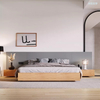现代单人特大号大号床现代家具设计师框架全酒店木床