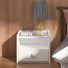 木方柜开放式储物柜床、带抽屉盒的床头柜